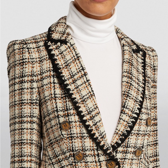 Veronica Beard Lawrence Dickey Crochet Trim Tweed Blazer - Picture 4 of 12